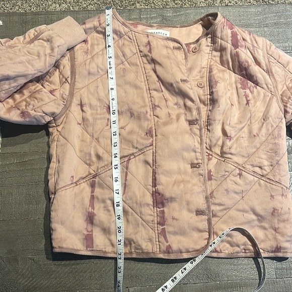 Marrakech Tie-dye Quilted Bomber Jacket Button Front M - Picture 12 of 13
